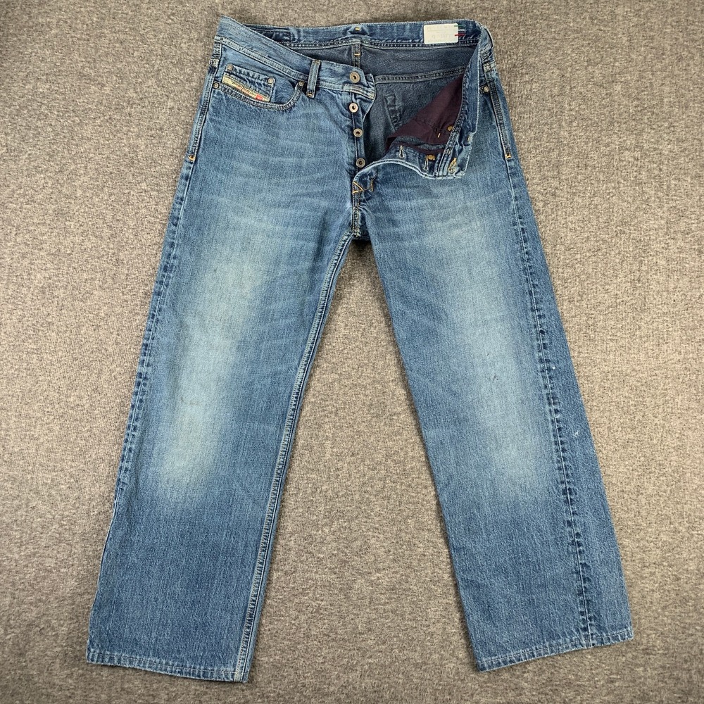 Vtg Diesel Jeans Men 33x28 Quratt Y2K Relaxed Button Fly Grunge Rave Biker Italy